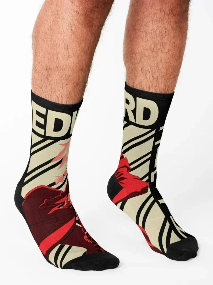 Edward Elric Vintage Art Socks Soccer Antiskid soccer christmas gifts winter Luxury Woman Socks Men's