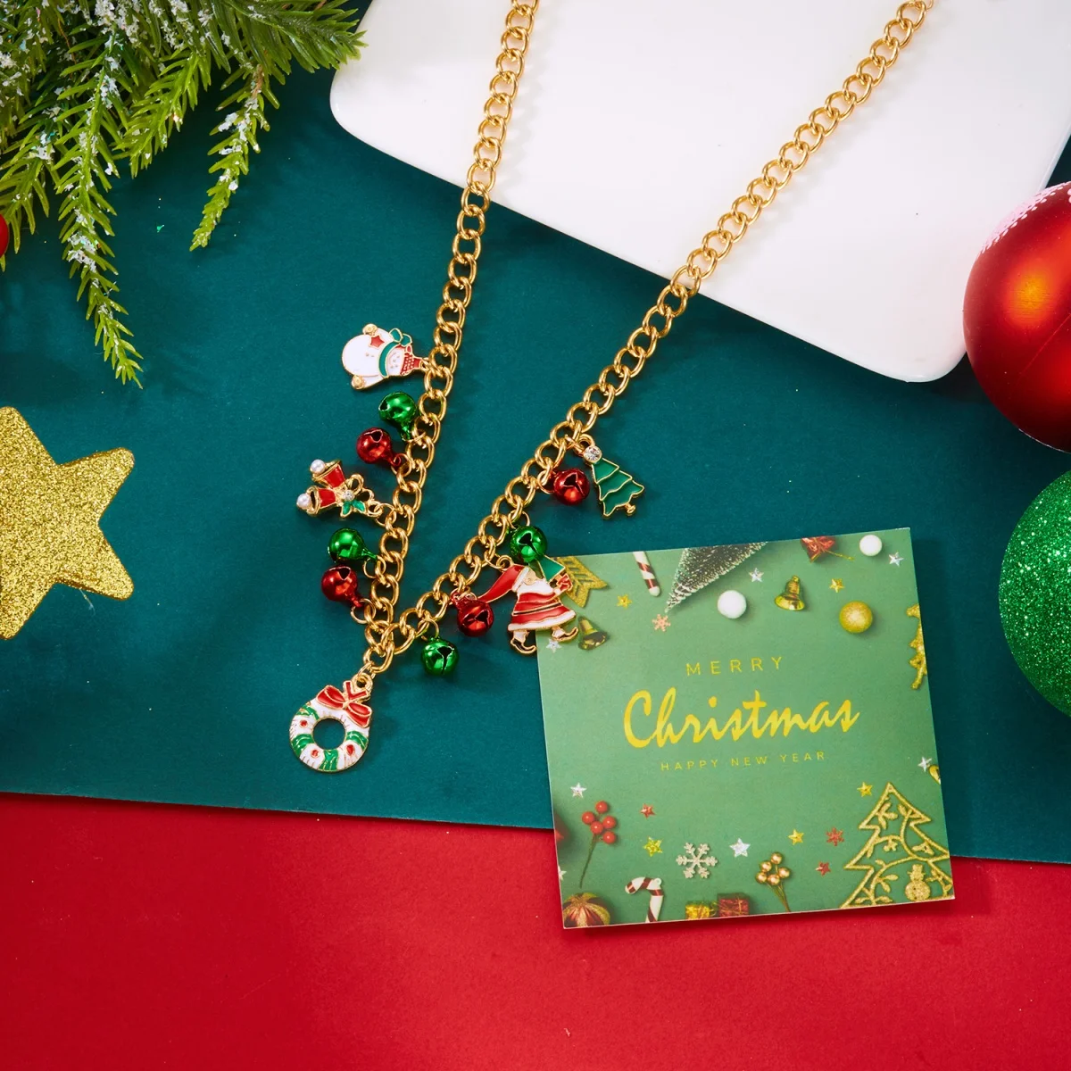 สร้อยคอจี้คริสต์มาสลายซานตาคลอ - Men'S Fashion Xmas Party บทวิจารณ์และราคา