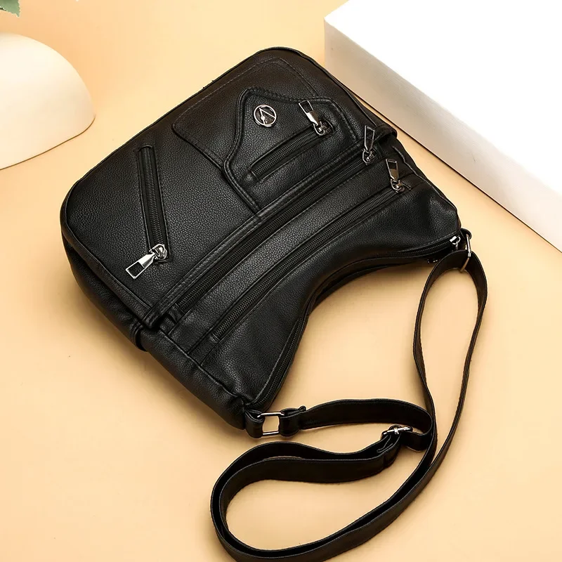 2024 New Shoulder Messenger Bag PU Waterproof Large-capacity Casual Women's Bag