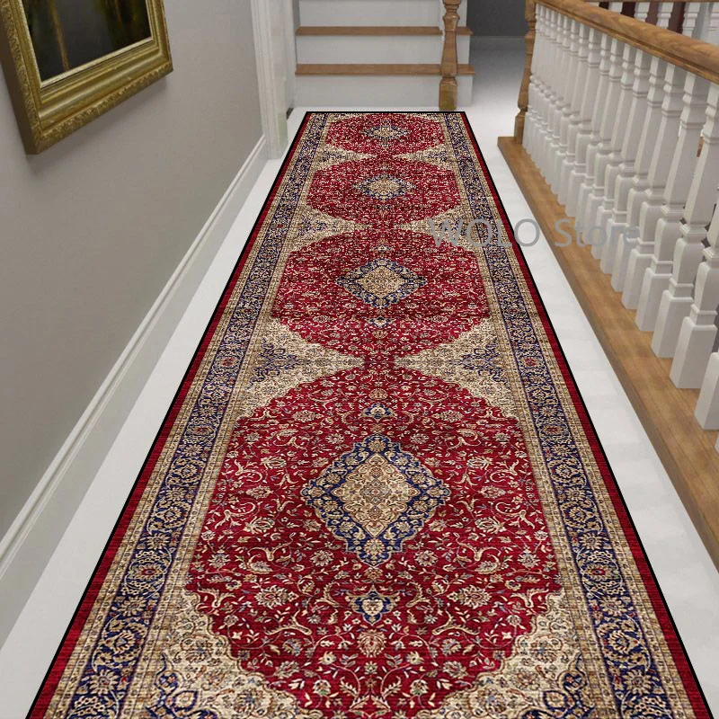 Bohemian Long Corridor Carpet Luxury European Decoration Hallway Rug Non-slip Easy Cleaning Floor Mat Stairway Runners Carpets