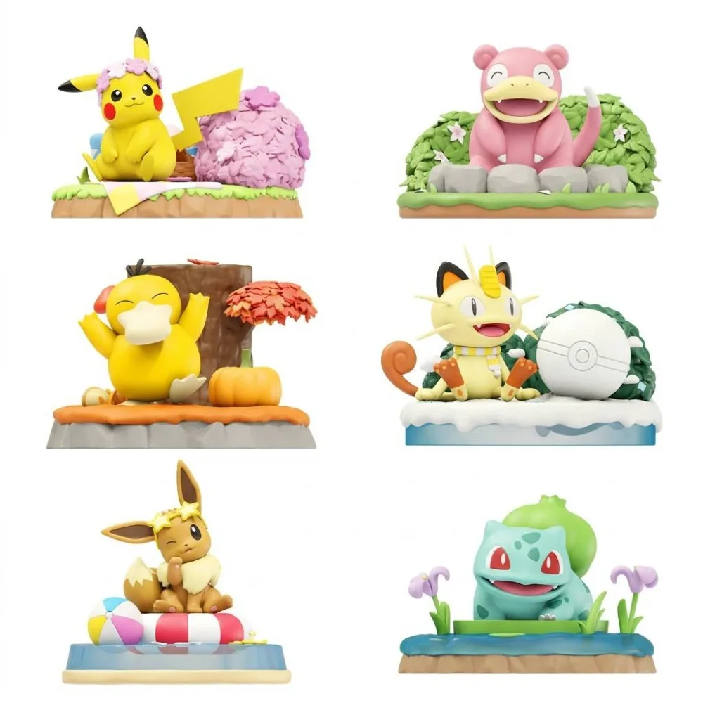 Pokemon Nature Series Blind Box Pikachu Eevee Mini Figure Kawaii Desk Decor Collectible Mystery Box Toy Surprise Gift for Fan