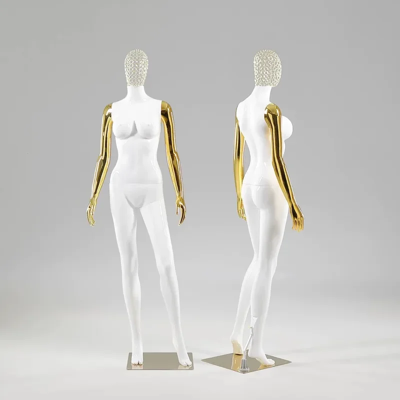 for New Hollow Head Paint Model Props Women Clothing Store Window Platform Full Body Female Simulation Mannequin Display