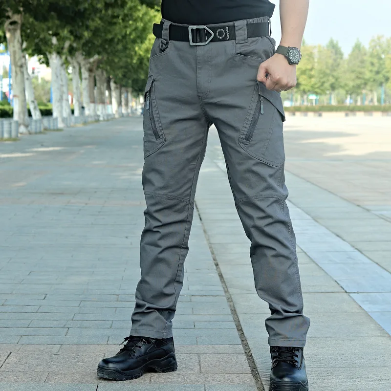Men\'s Cargo Pants Multi Pocket Tactical Men Pants Casual Military Army Combat Trousers Waterproof Hiking Pants Plus Size 6Xl