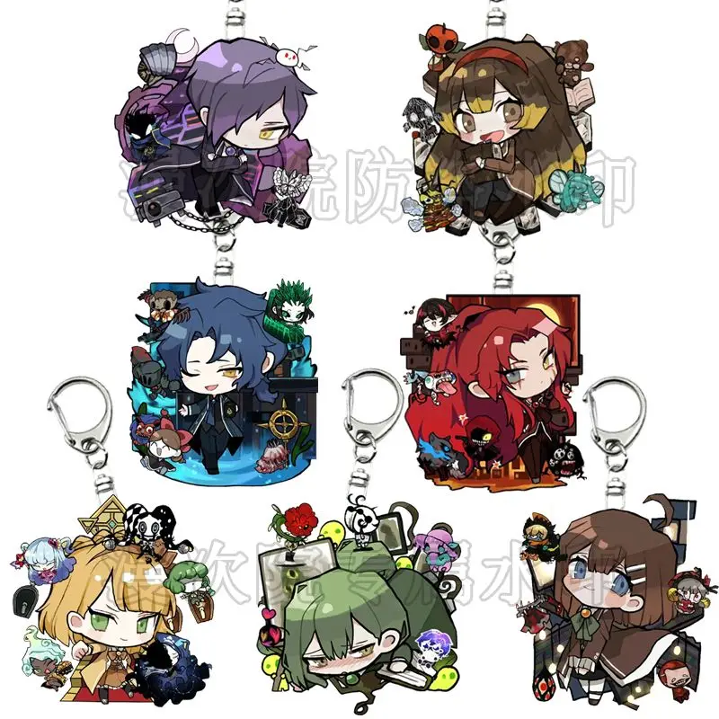 Lobotomy Corporation Anime KeyChain Monster Management Simulation Men Key Chain for Women Figure Acrylic Keyring Pendant Gifts