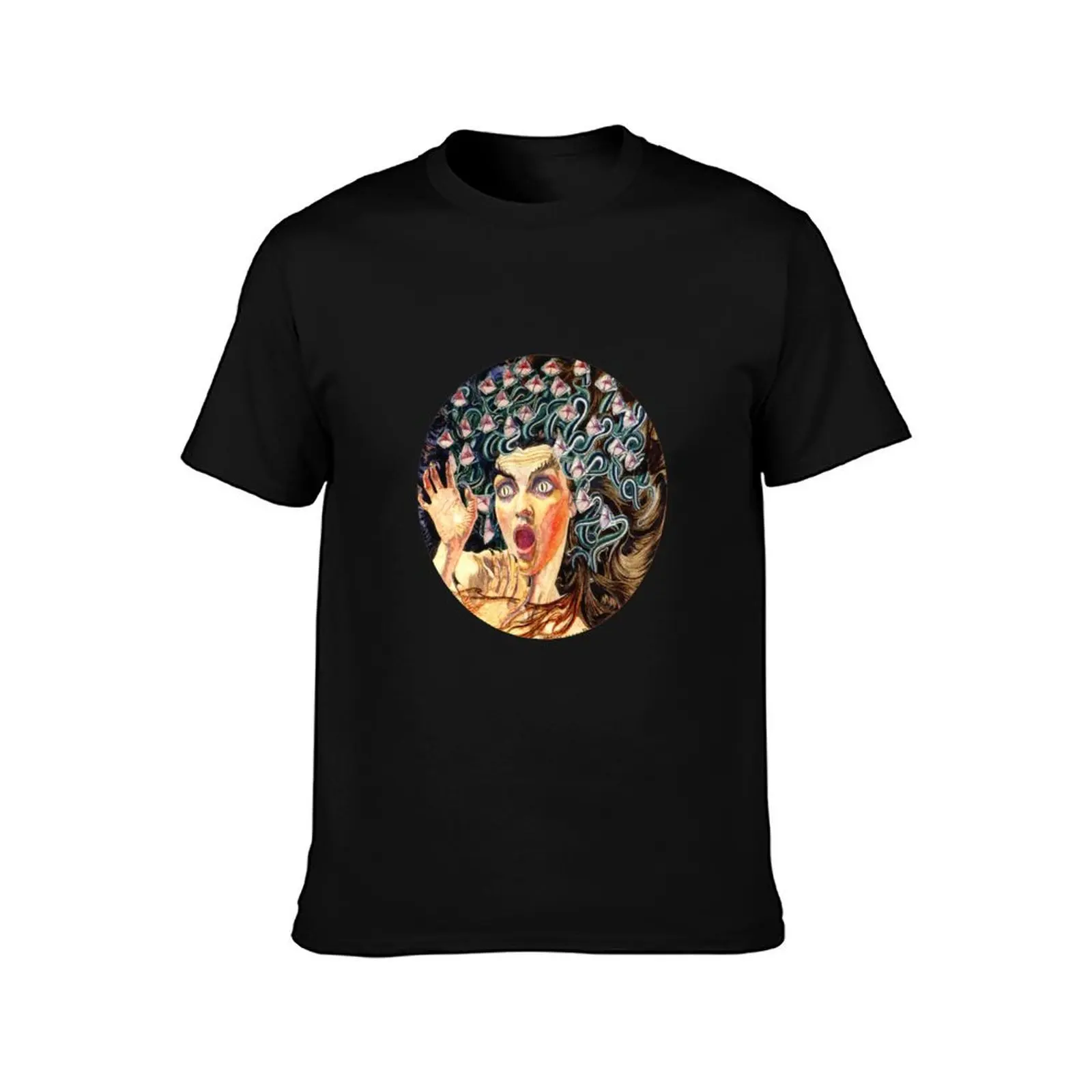 Medusa - Carlos Schwabe 1895 T-Shirt Light Athletic Short Sleeve Tee Shirt T-Shirt
