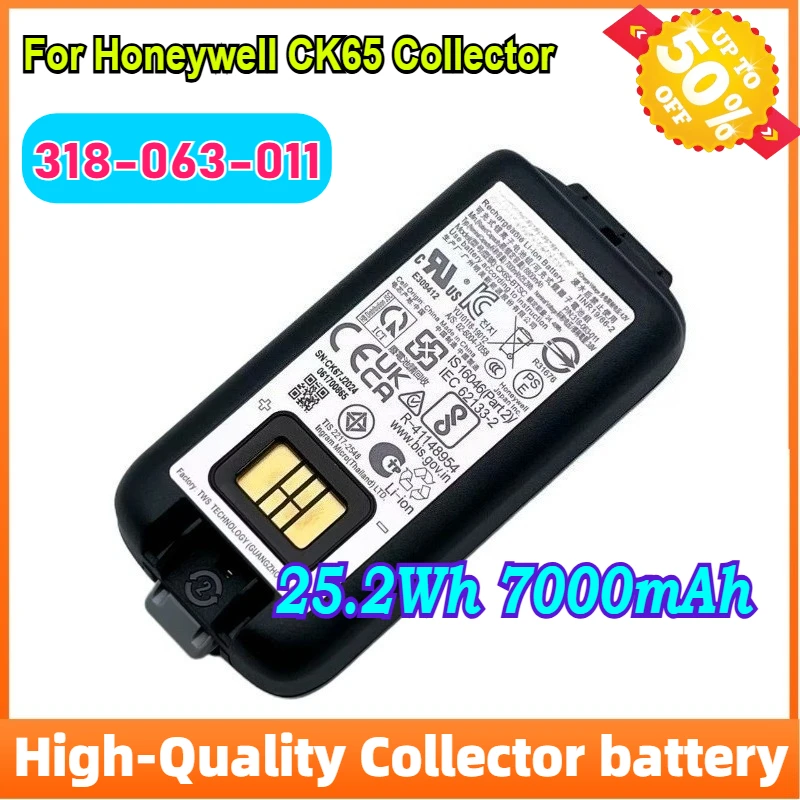 New 25.2Wh 7000mAh 318-063-011 High-quality Battery for Honeywell CK65 Collector