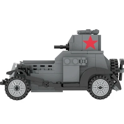 WW2 MOC Military Building Block blindato Car Tank City arma veicolo arma fanteria pistola figura accessori giocattolo regali