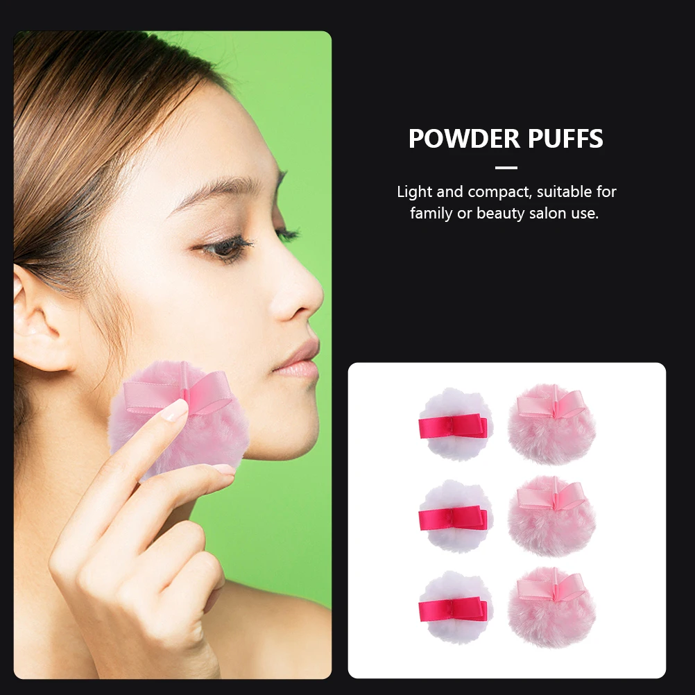 6 pçs almofadas de maquiagem de sopro de pó flexível para rosto não-formando ferramenta de sopro confortável toque sensível pele segura diariamente