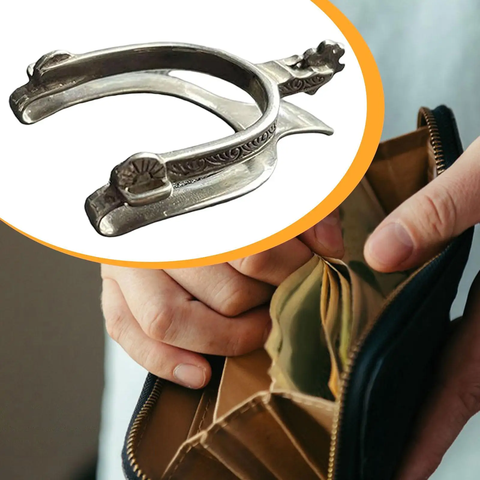 Porta billetes de bolsillo, billetera occidental con Clip para dinero, tarjetero de crédito para familia, amigos, papá, Halloween, cumpleaños, marido