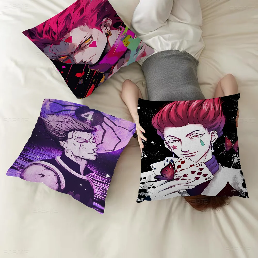 Hunter X Hunter Hisoka Pillow Cushion Cover Pillowcase Living Room Sofa Home Decor Customized