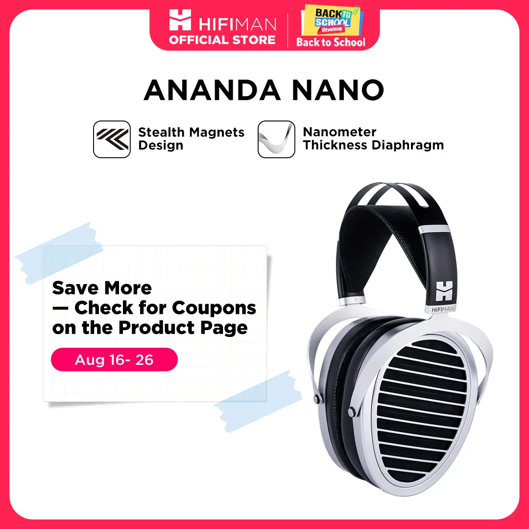 HIFIMAN ANANDA NANO ナノメートル厚ダイヤフラムを備えたオープンバック平面磁気 Hi-Fi ヘッドフォン