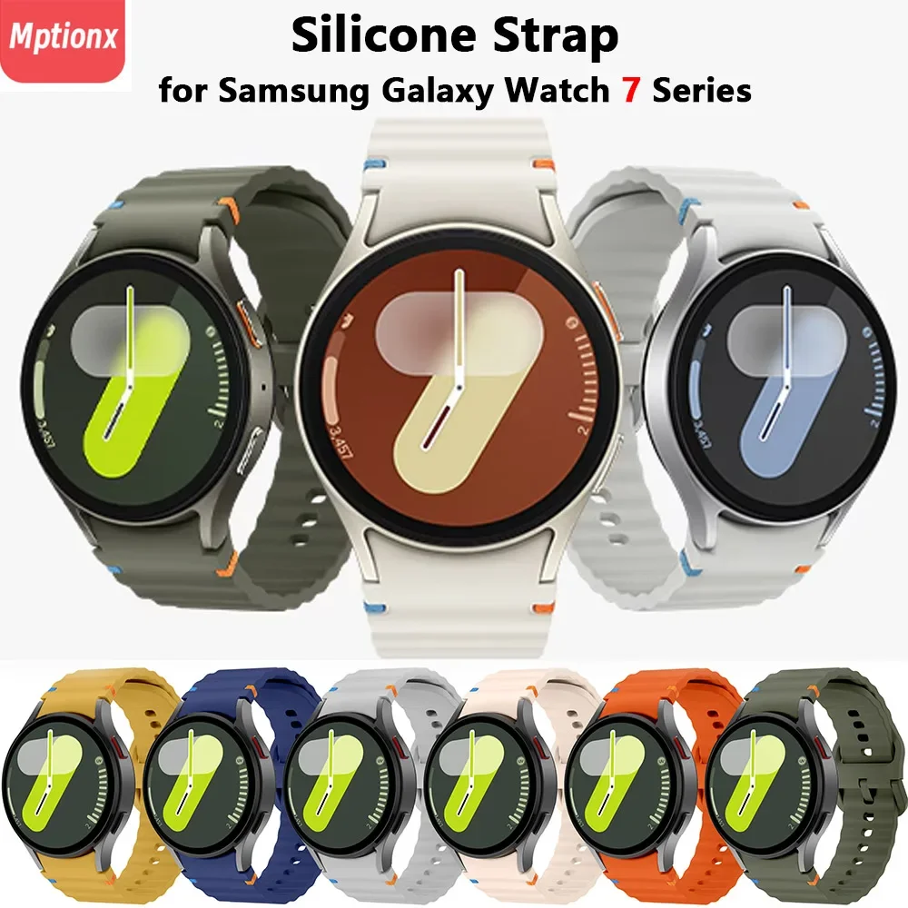 Original Silicone Strap for Samsung Galaxy Watch 7 44mm 40mm FE 6 4 5 pro 45mm Wristband Sport Bracelet 6 Classic 43mm 47mm band