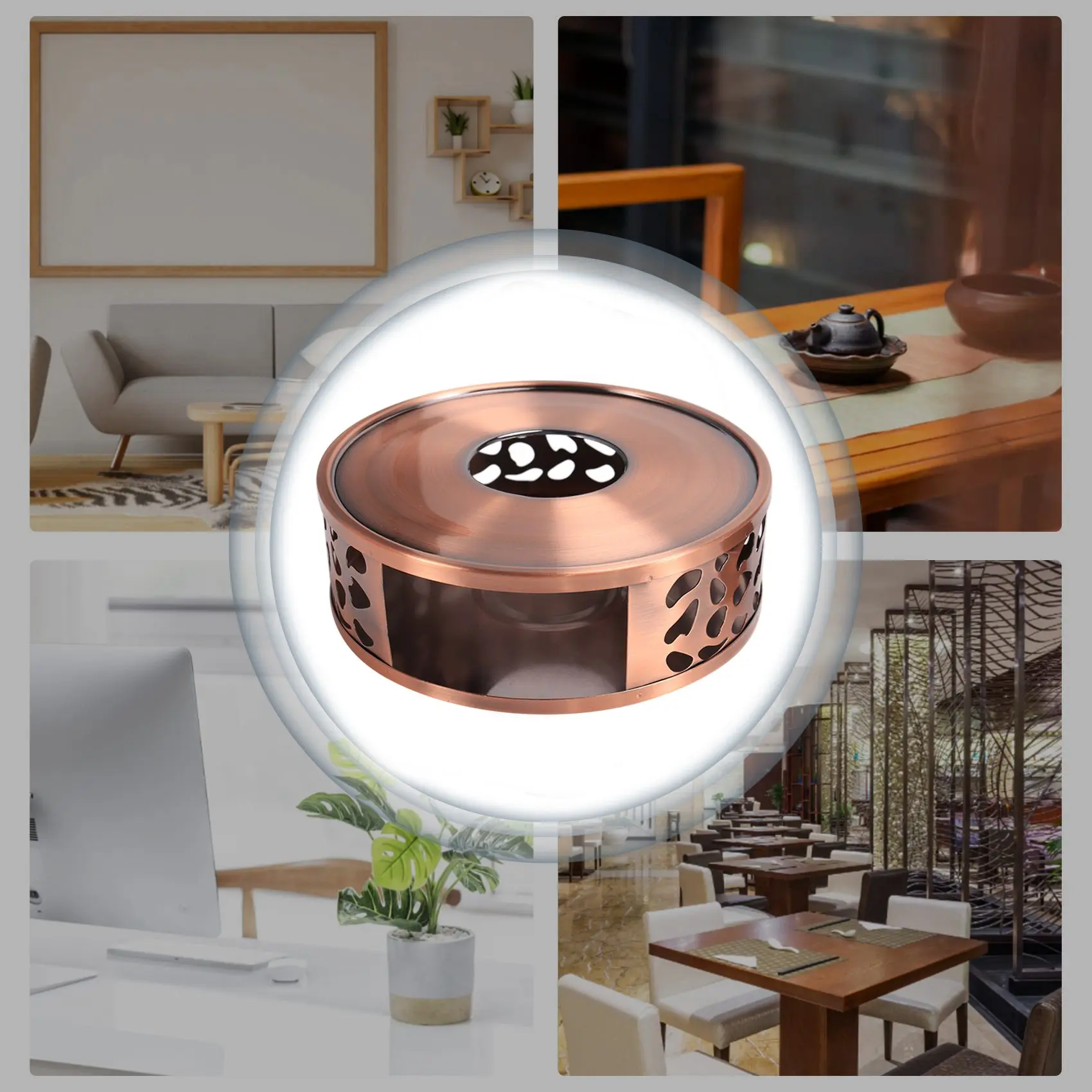 

Teapot heating base Stainless Steel Tea Warmer Heating Base Teapot Warm Tea Stove Candle Teapot Tea Set
