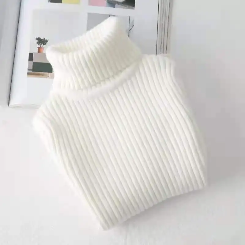 Autumn Boys Girls Turtleneck Sweaters Winter Kids Clothes Warm Pullovers Girls Knitted Sweater Baby Boy Wool Coat Tops 2Y-9Y