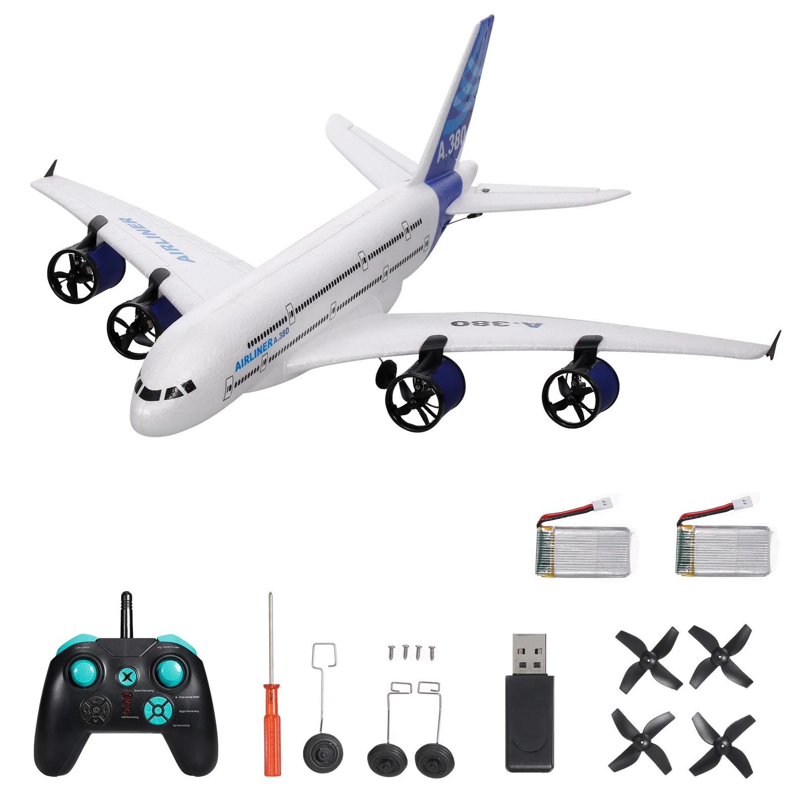 【New】2.4G RC Airplane Flying Aircraft Glider with LED Searchlight 3CH for Beginner Remote Control Aircraft Model Toys Kids Gift