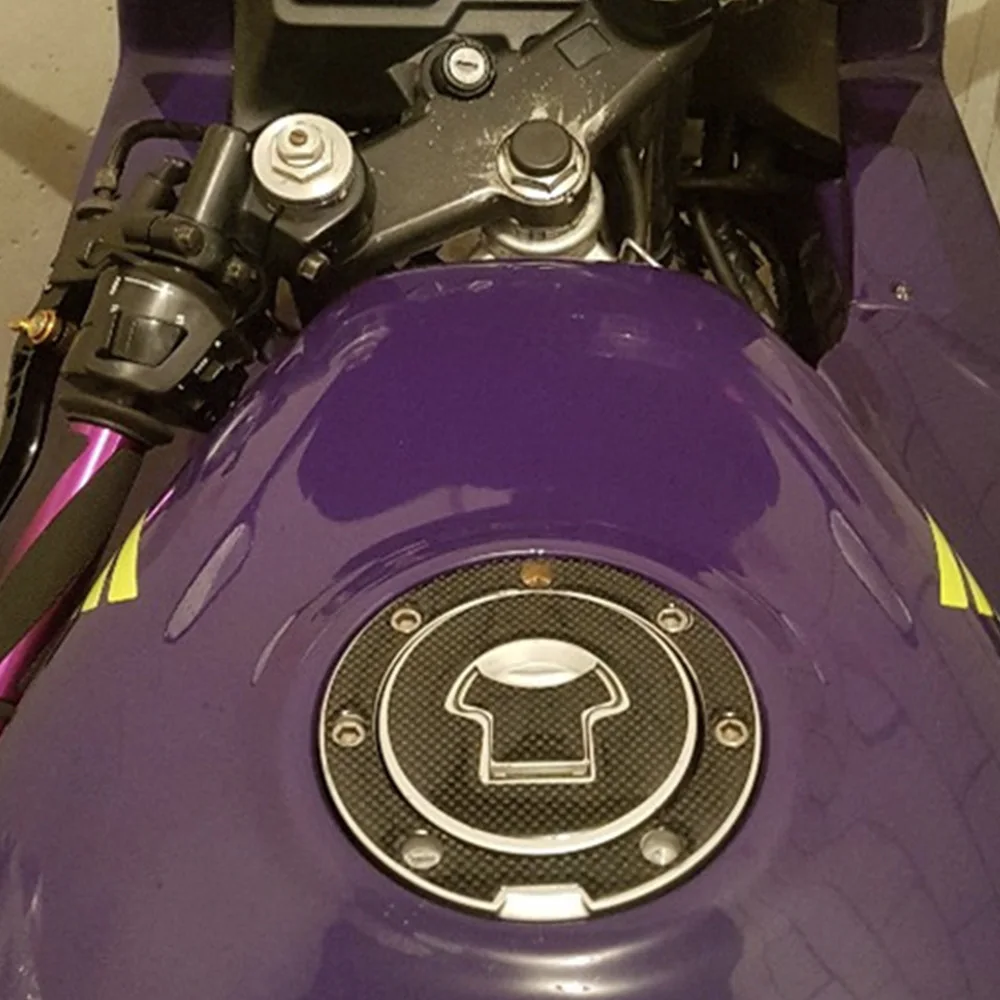 Motorbike Racing Fiber Fuel Gas Cap Cover Tank Protector Pad Sticker Decal For Honda CBR 600 F2/F3/F4/F4i RVF VFR CB1300 CB400