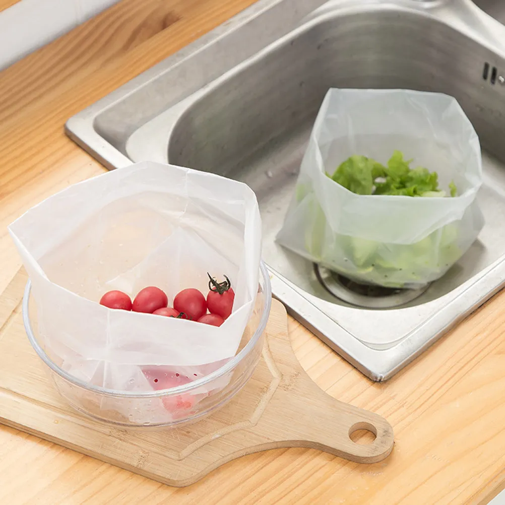 60Pcs Sink Strainer Filter Bags Garbage Disposal Bag Large Capacity Self Supporting Drain Waste Bag for Kitchen Vegetable