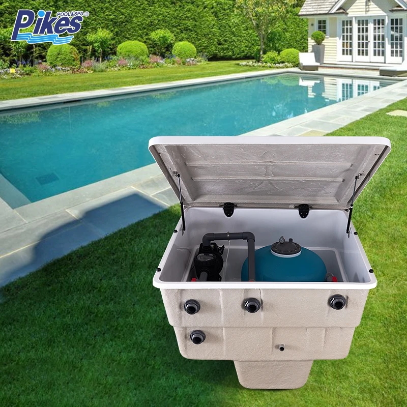 PK8016 Fiberglass In-ground Pool Filter Integrated Filtration With Sand Filter, Swimming Pool Pump, Sterilizer,Complete System