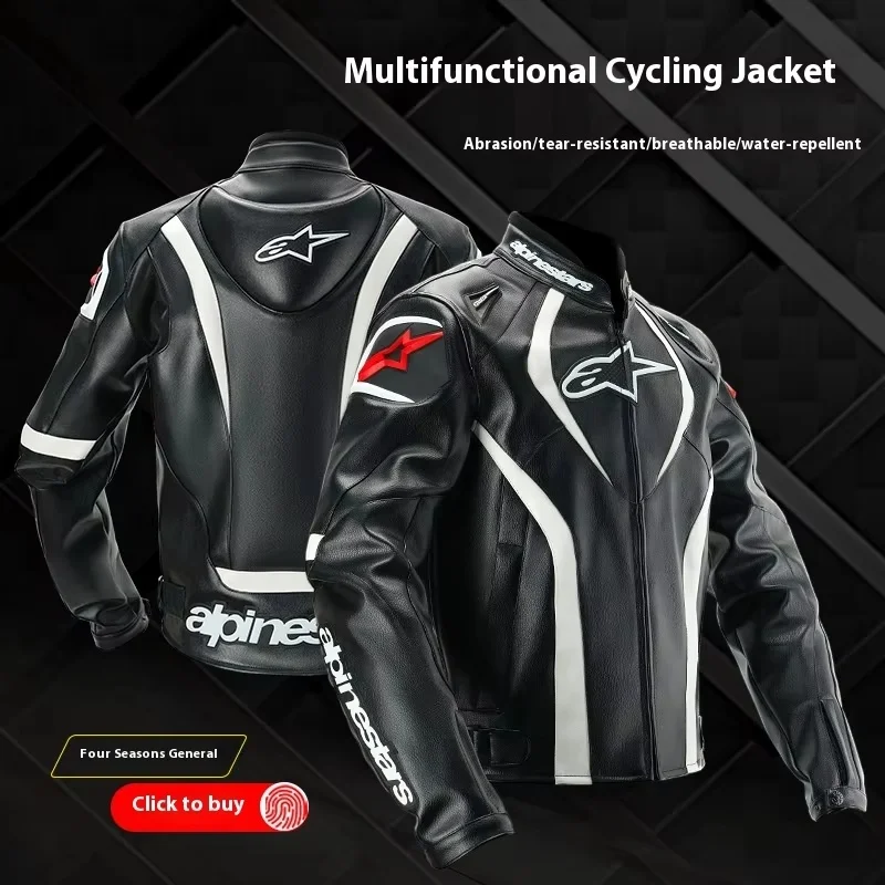 Grace Knight PU Leather Motorcycle Off-Road Outdoor Riding Rider Anti Fall Suit Racing Suit Motorcycle Suit Men And Women Jacket