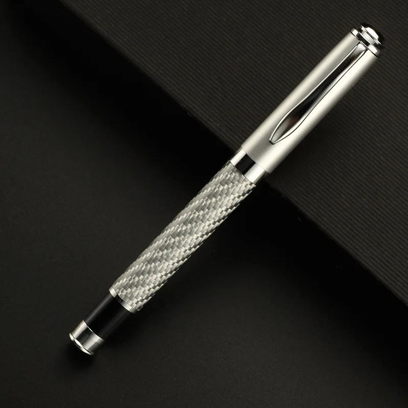 Luxus Carbon Fiber Metall Brunnen Stift Student Schule Büro Schreibwaren Neue Tinte Stifte Zum Schreiben Elegante Stifte – Detail 8