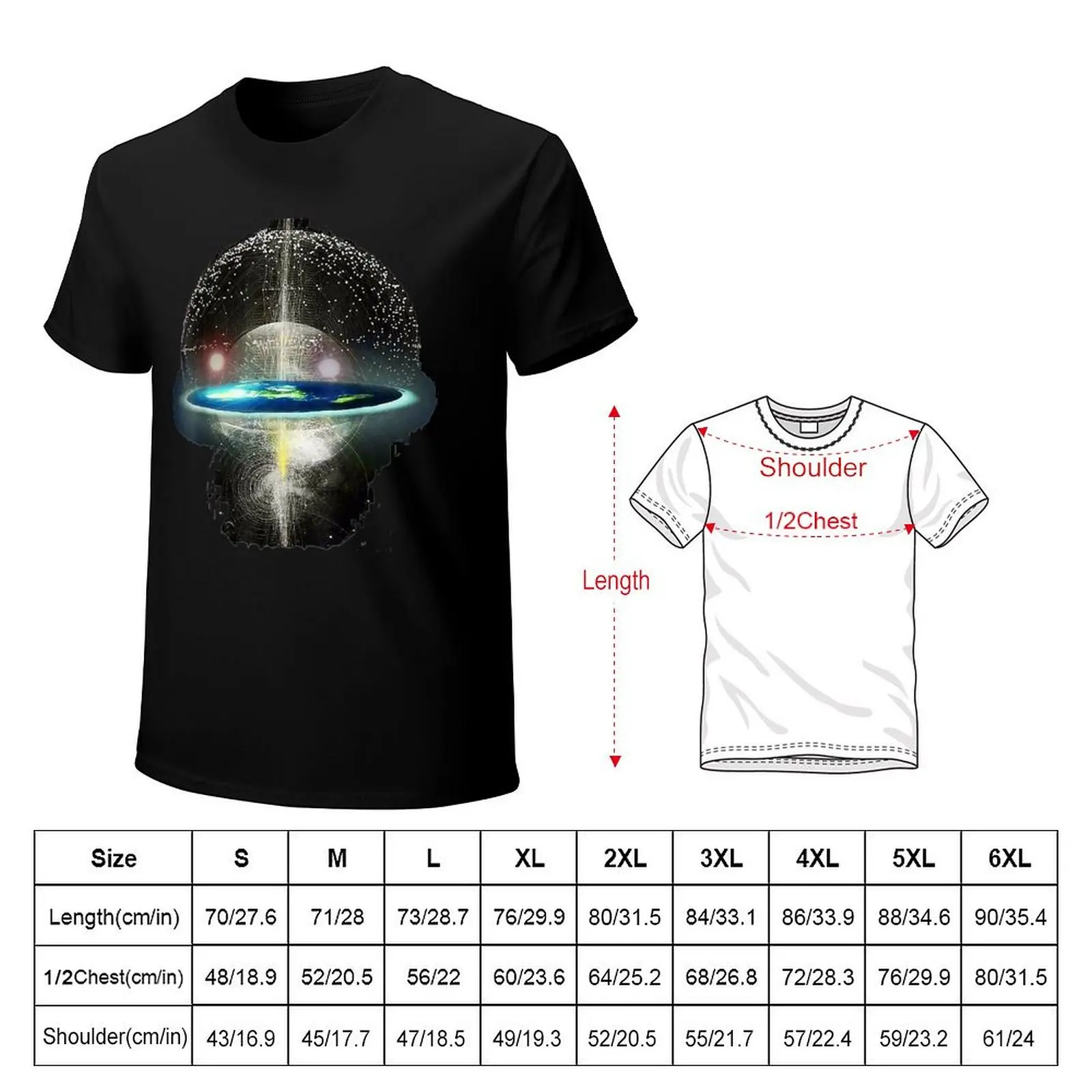 Flat Earth T-Shirt Urban Style Casual Short Sleeve Top