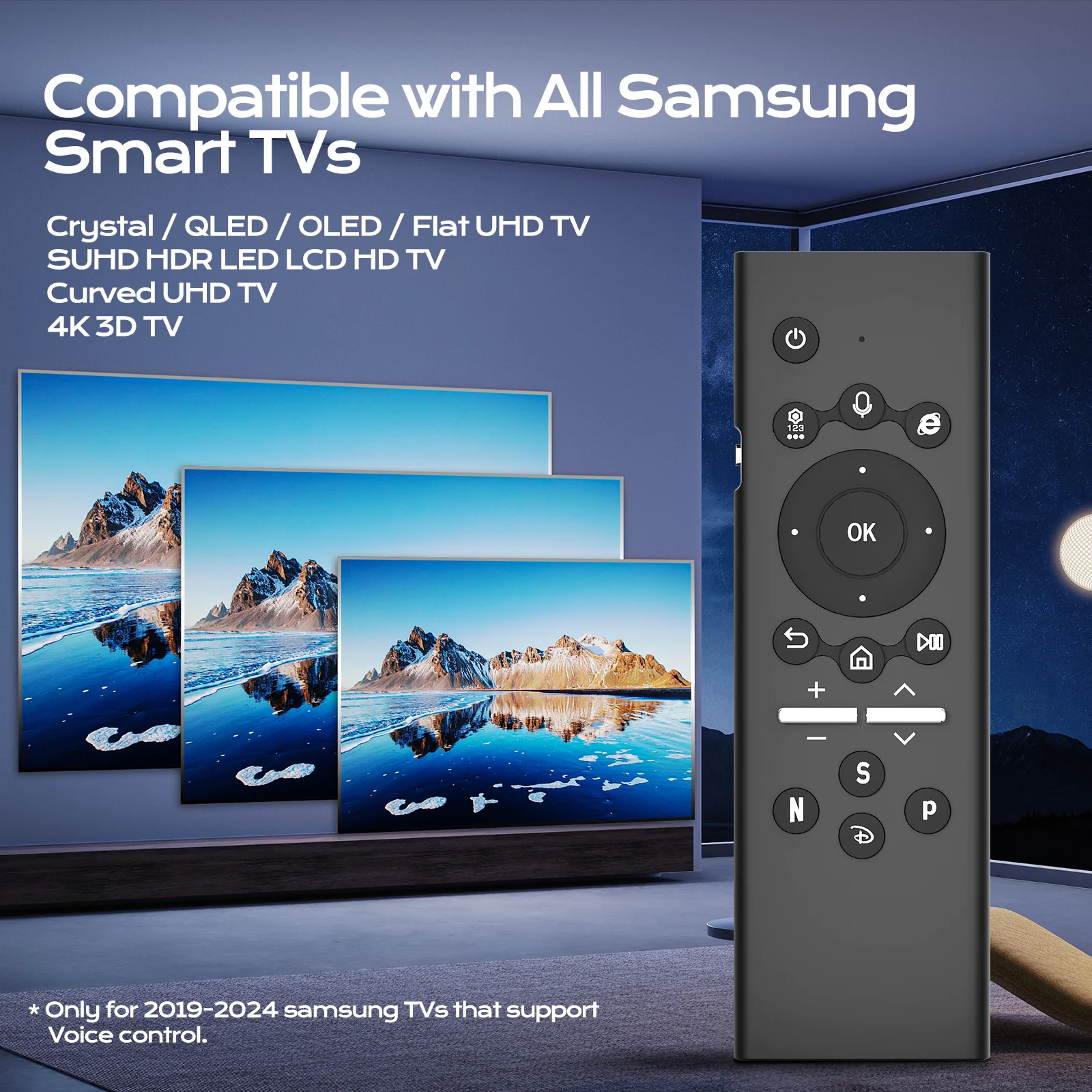 BT5.0 G71S Pro Smart Voice Remote Control For Samsung TV Keyboard Backlight Wireless Air Mouse 2.4G Voice Remote For Samsung TV