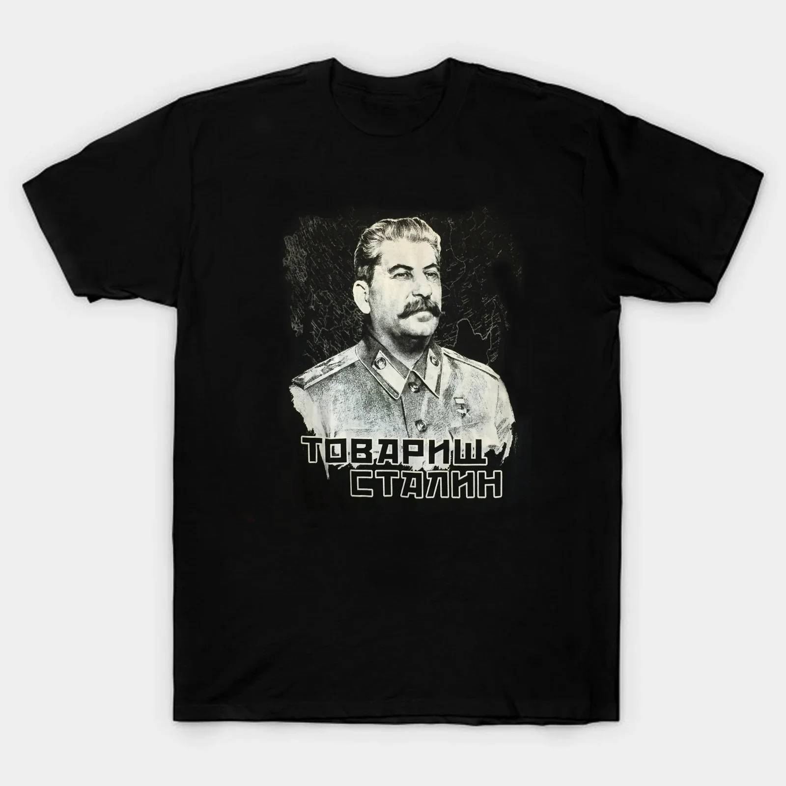 The Words Comrade Stalin Stalin Portrait Printed T-Shirt Summer Cotton Short Sleeve O-Neck Mens T Shirt S-3XL new in tops & tees