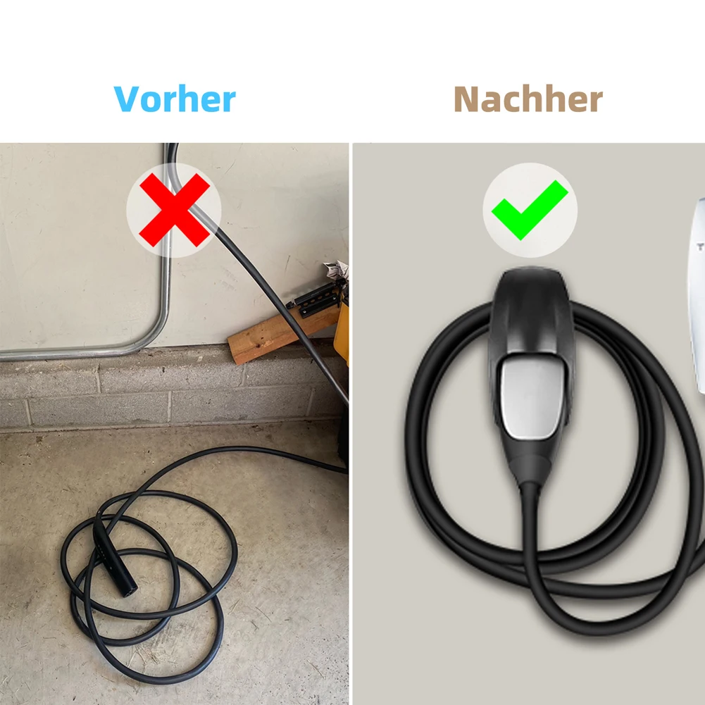 Wall Mounted Car Charging Cable Organizer For Tesla Model 3 S X Y 2021 2022 EU Version Charger Adapter Holder Car Accessories