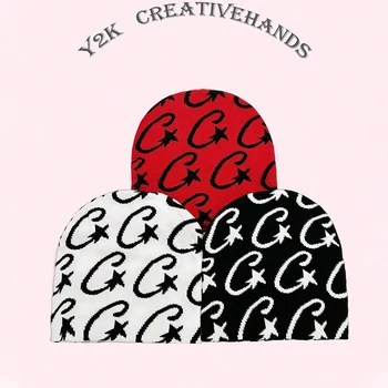 1pc Cappello lavorato a maglia da donna Cappello lavorato a maglia da uomo Cappello lavorato a maglia unisex alla moda senza tesa Attività all'aperto Y2k Hip Hop Gotico Ciclismo