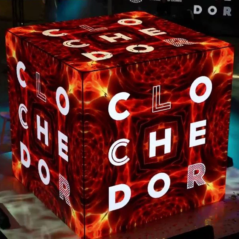Customize LED Cube Screen Factory Direct Selling High-definition P2.5 Cube Stage Store Decoration Mini Four-sided LED Cube 3D HD