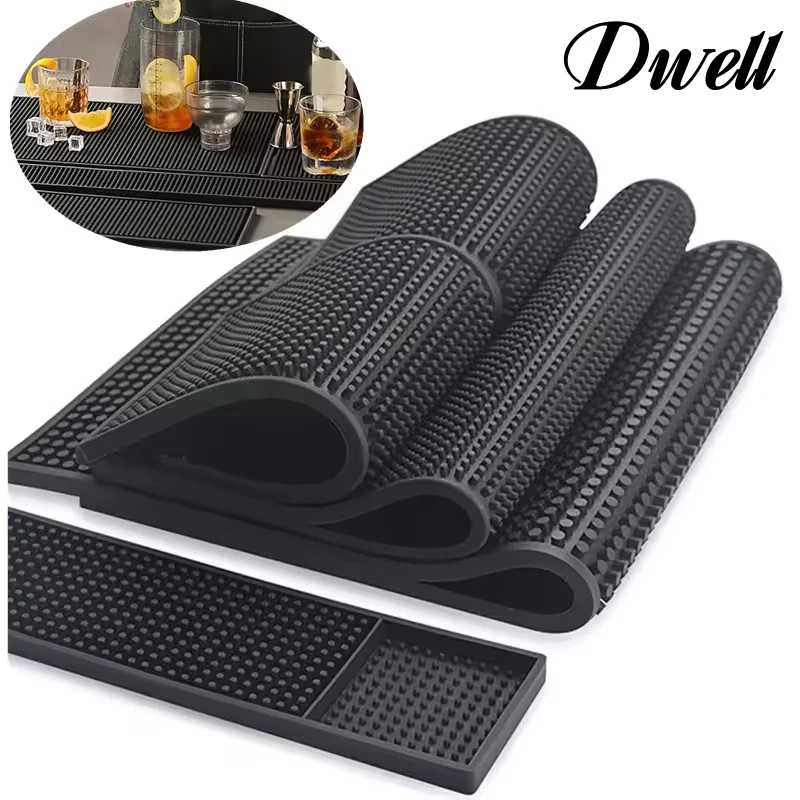 

PVC Bar Mat Anti-slip Cafe Bar Mats Home Cup Mat Waterproof Heat Resistant Rubber Bar Mat Coffee Maker Countertop Spill Mats
