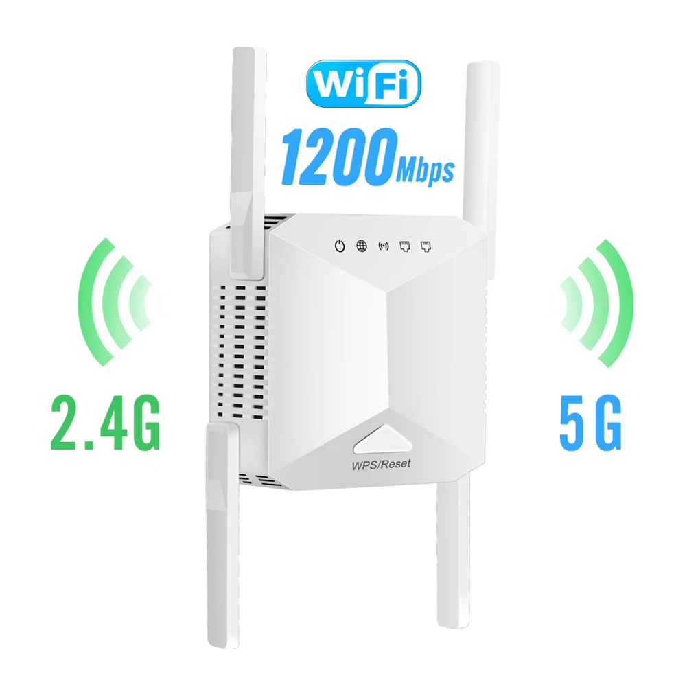 WiFi Booster External Four Antennas Long Range Band Network Extender Signal Enhancement Simple To Setup