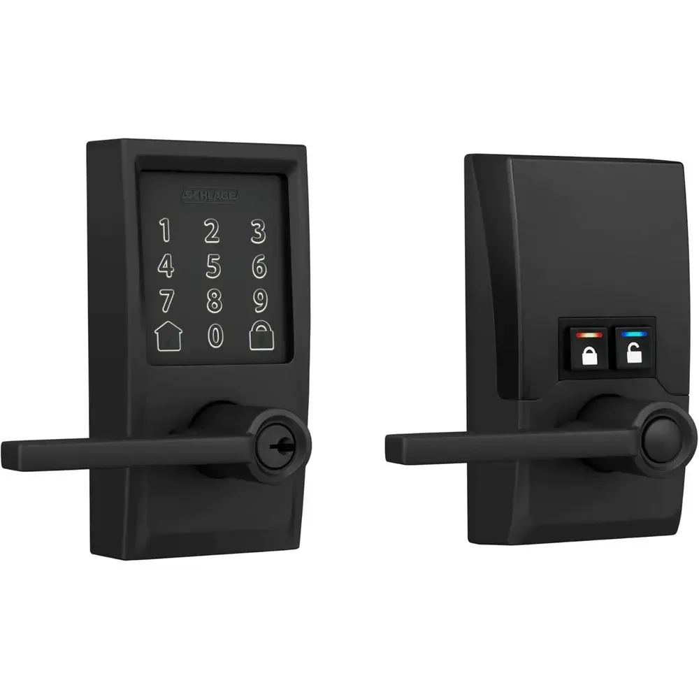 

Сенсорный дверной замок Latitude Lever с отделкой в стиле Century, матовый черный цвет