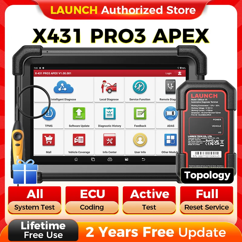 NEW LAUNCH X431 PRO3 APEX Car Diagnostic Tools OBD2 Scanner Diagnost Auto Automotive Scan Autoscanner Diagnosis Free Shipping