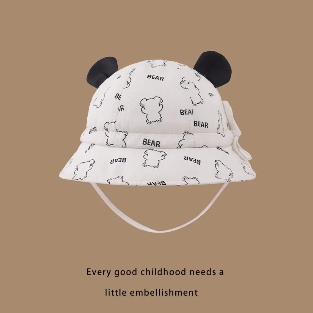 

Новая модная шляпа-ведро с защитой от ультрафиолета, регулируемая солнцезащитная шляпа с милым медведем, летняя шляпа рыбака с защитой от солнца