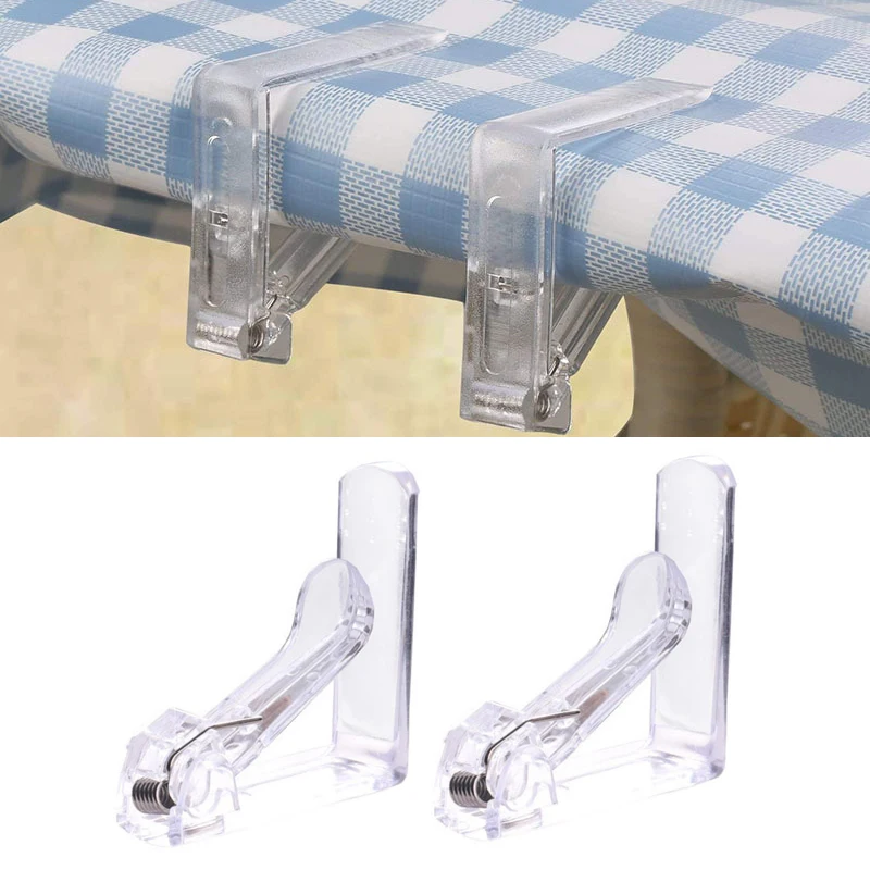 1PC Transparent Clear Tablecloth Clips Plastic Table Cloth Clips For Home Picnic Indoor and Outdoor Party Tablecloth Fix