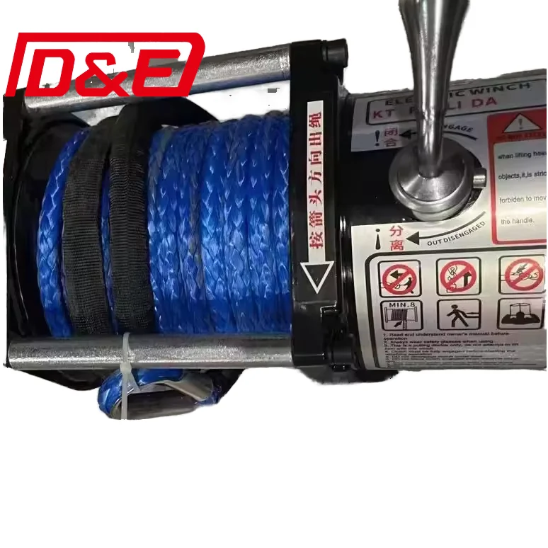 12V 24V nylon rope Vehicular Electric Winch 22000LBS  LBS Off Road Car Trailer Wire Rope Electric Winch with Remote Control