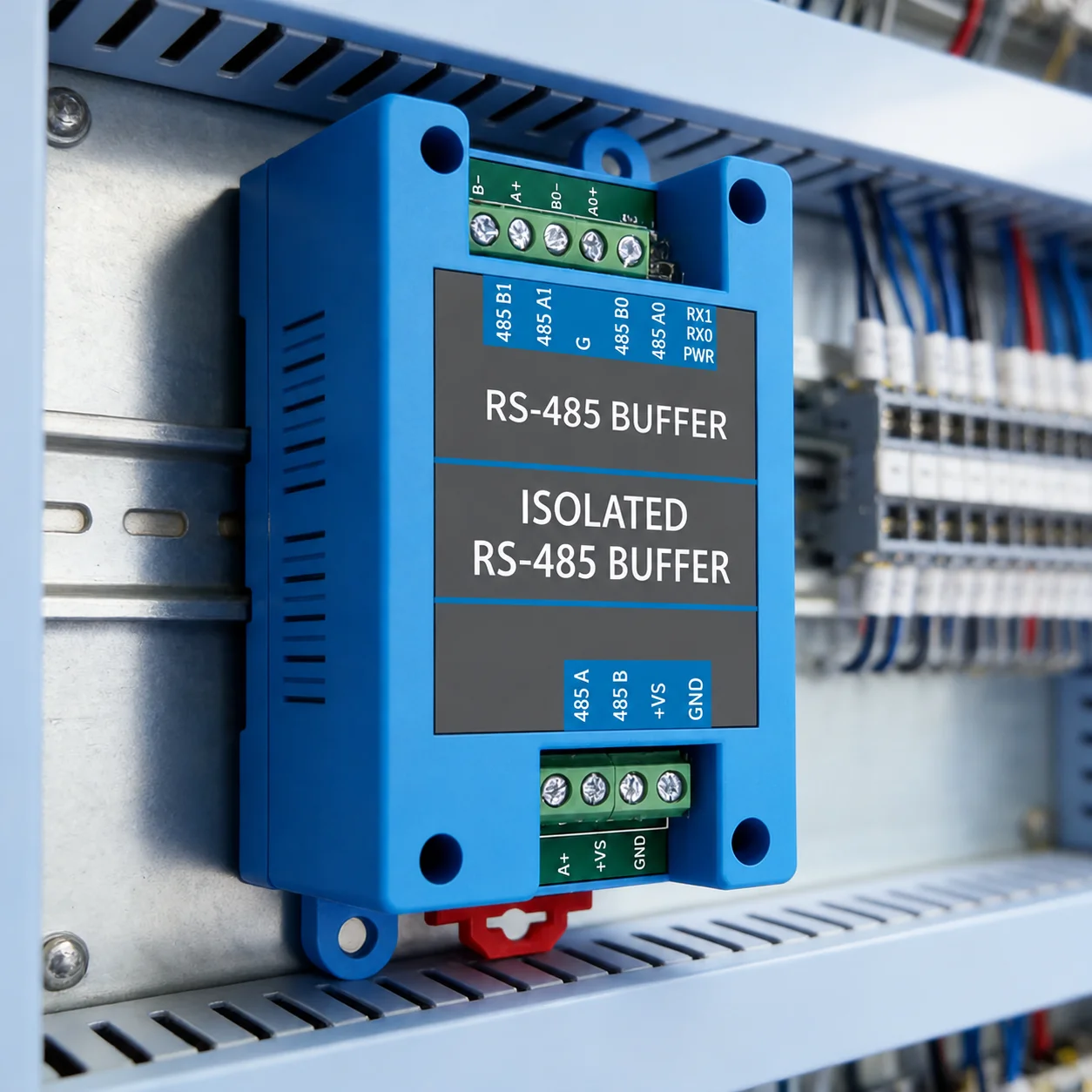 2 Masters 1 Slave RS-485 Isolation Buffer - Stable Data Transfer for PLC & DCS Industrial Control Systems