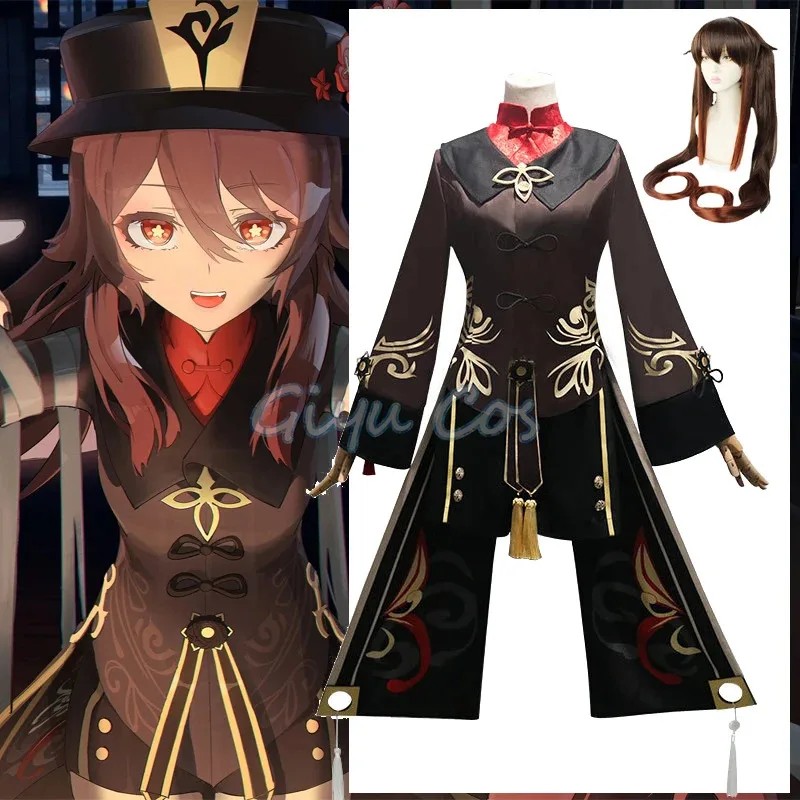 

Genshin Impact Hutao Cosplay Costume Shoes Uniform Chinese Style Halloween Costumes for Women Game Hu Tao