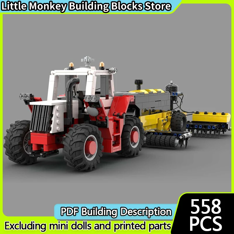 

City Car Model MOC Building Bricks Classic Agricultural Seeder Modular Technology Children Holiday Gifts Assemble Toys Suit