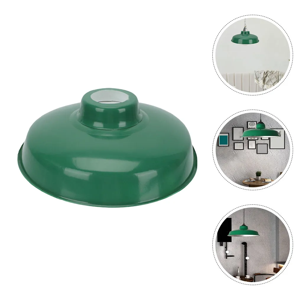 2pcs-green-enamel-lamp-shade-retro-style-waterproof-protective-cover-for-garden-street-wall-industrial-outdoor-light-fixture