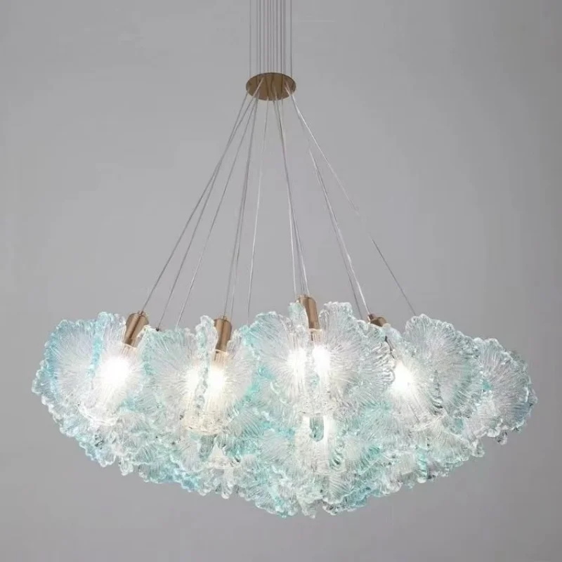 Modern New Acrylic Flower Pendant Light For Living Room Dining Room Bedroom Villa Light Luxury Decoration Lighting Fixtures