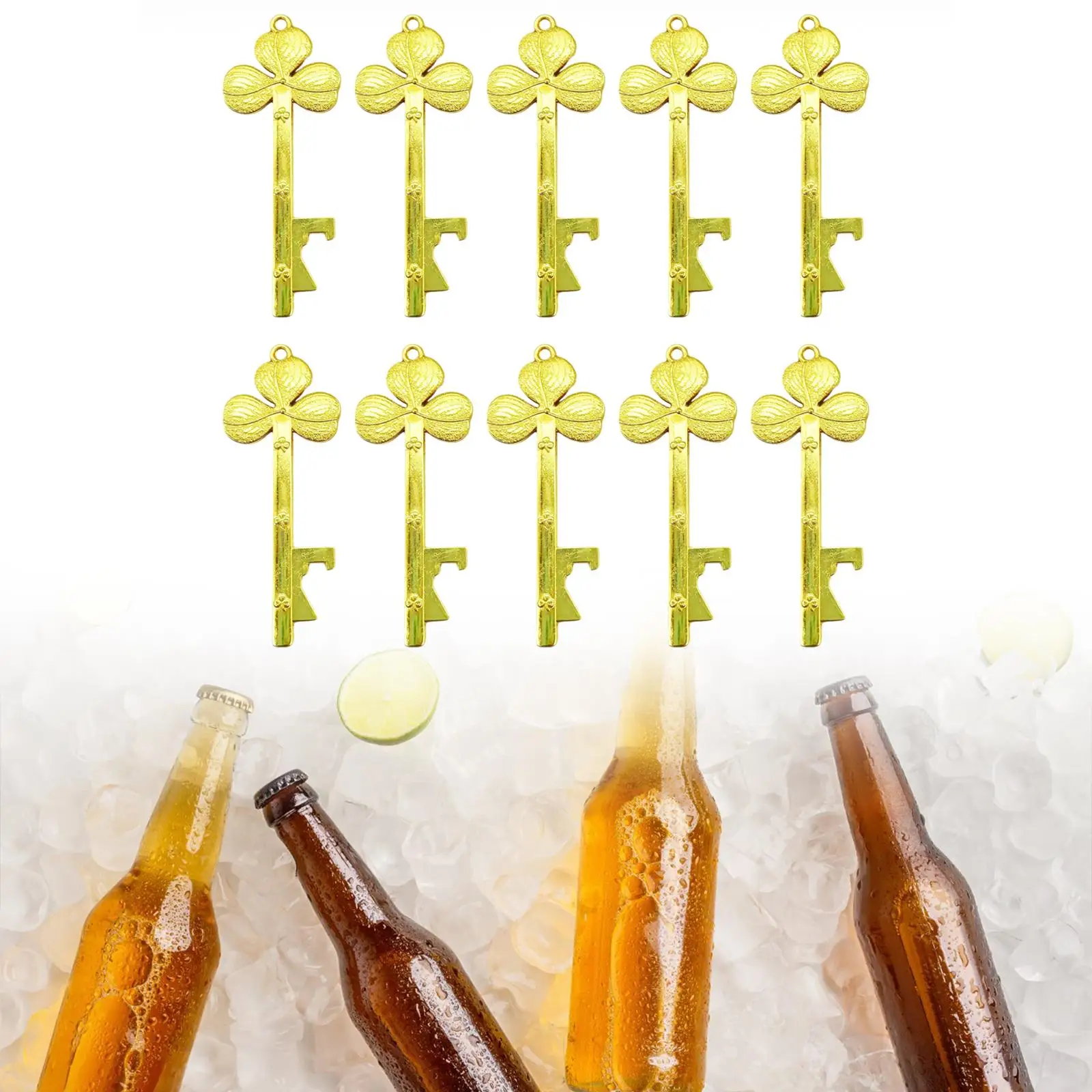 10개 키체인 펜던트 병따개 우아하고 다용도인 가방 장식 선물 파티 기념품 여성용 장식품