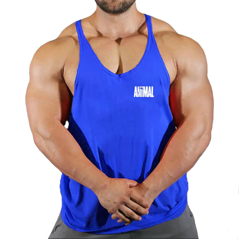 Animal Brand Fitness Clothing Bodybuilding Stringer Tank Top Men Sportwear Gym Muscle Shirt Cotton Singlets Tops Running Vest