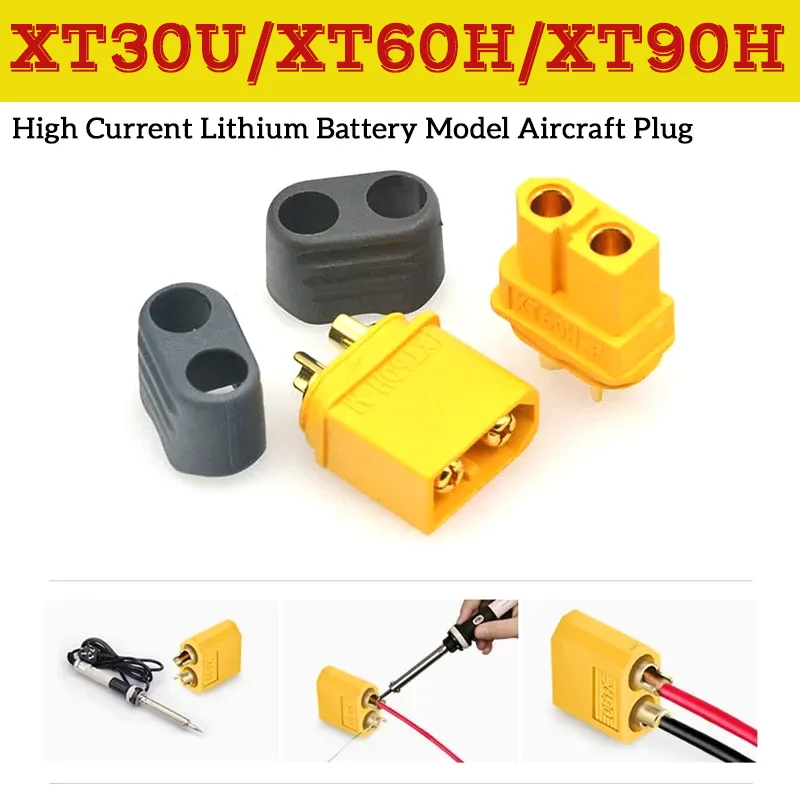 XT60 XT30 XT90 Male Female Connector High Current Lithium Battery Model Aircraft Plug Socket T-shaped Docking Terminal 15-40A