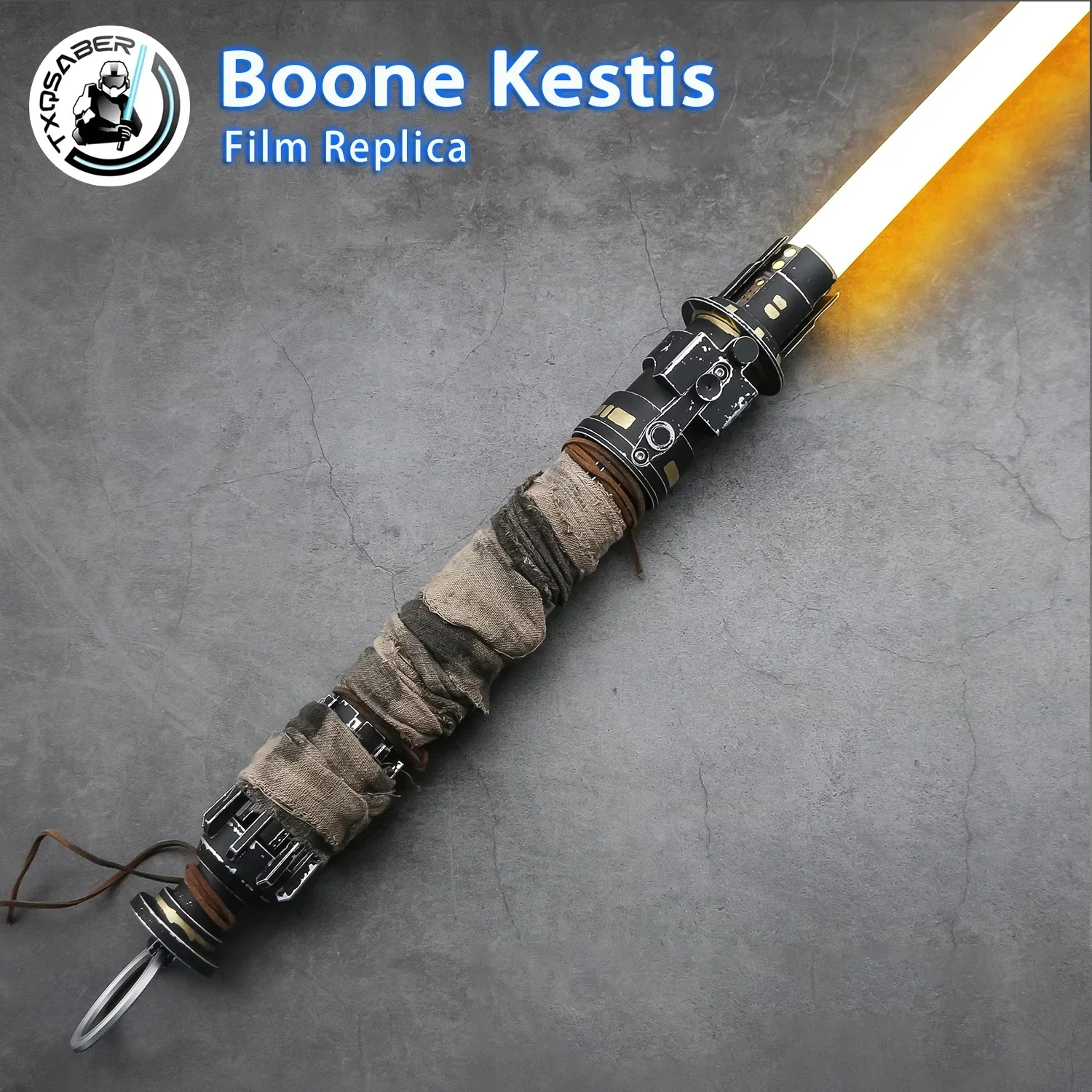 

TXQSABER Boone Kestis Replica Lightsaber Smooth Swing Laser Sword with Handle Strap Proffie 2.2 Neo Pixel Core Melt Force Drap