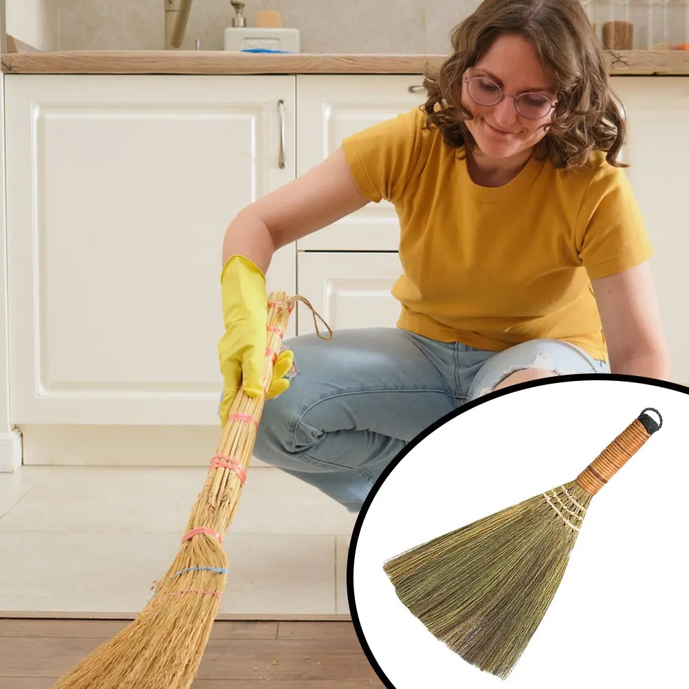 

Hand Broom for Cleaning Natural Straw Small Brooms Sweeping Brushes Indoor Chinese Held