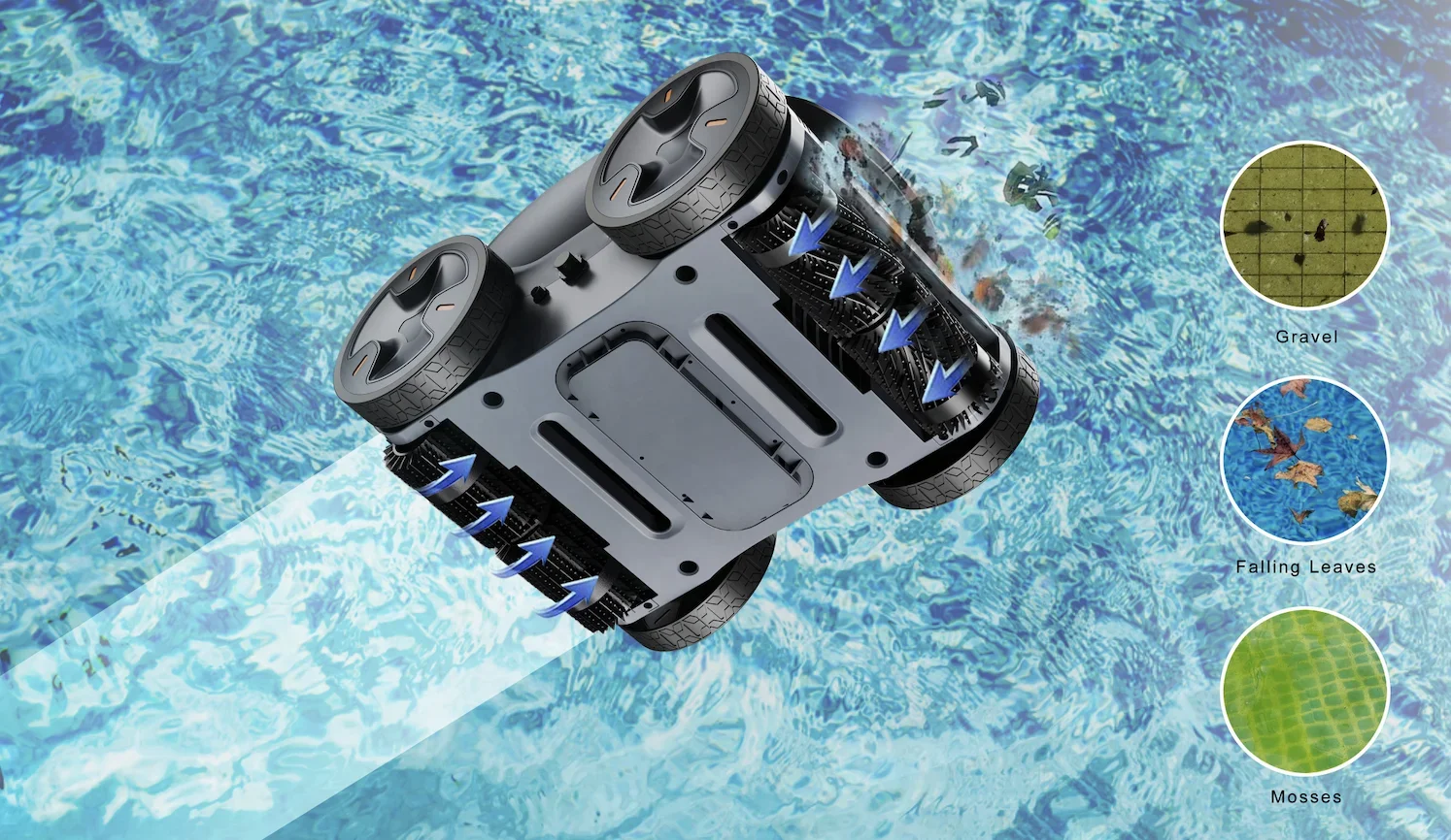 2024 자동 무선 수영장 청소 로봇 기계, 수영장 청소 기계