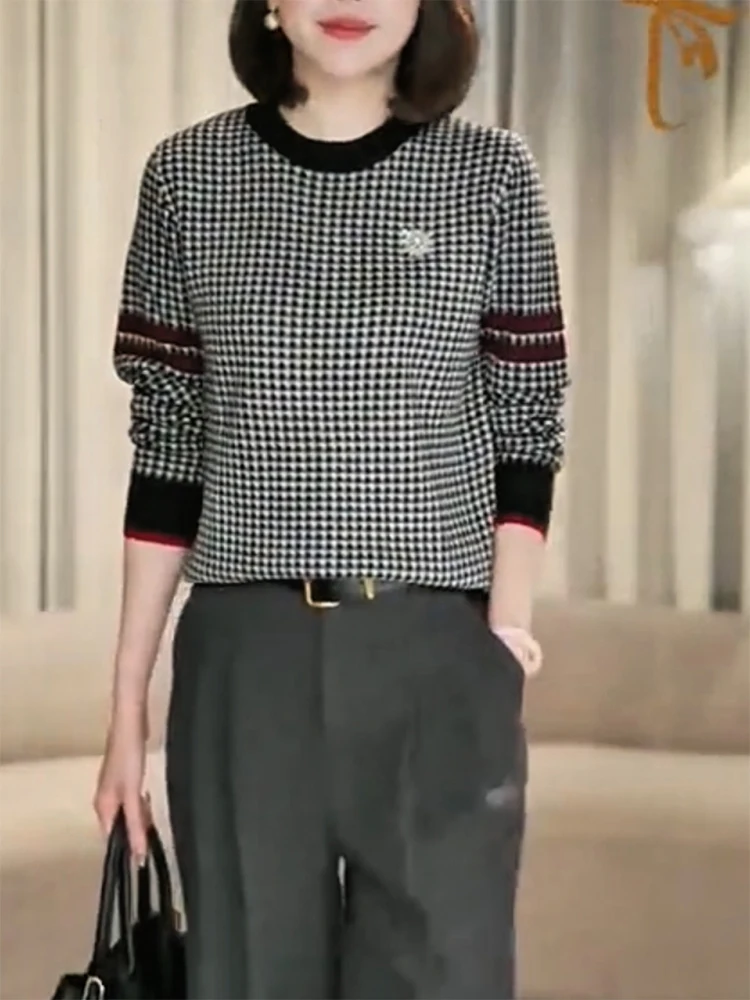 

Корейский модный вязаный свитер большого размера для женщин, осенне-зимний, яркий цвет, облегающий, из каме-шерсти