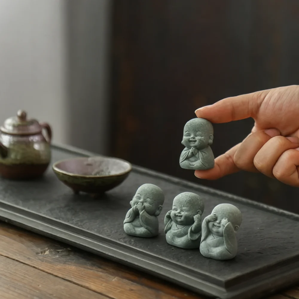 Resin Monk Ornament Zen Buddhi - Interior Design Zen recension och pris